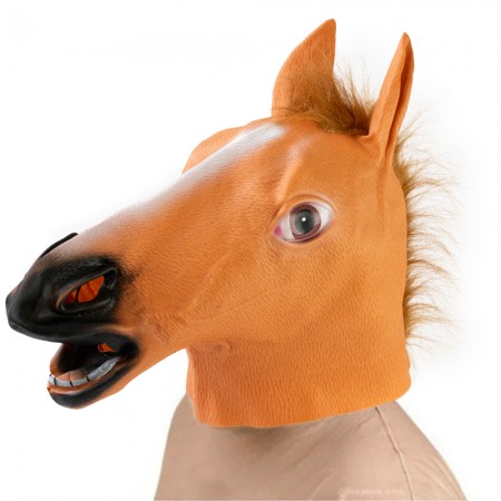 Маска латексная Лошадь (светло-коричневая)