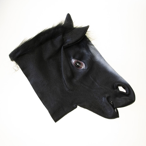 Маска латексна Кінь (чорна)