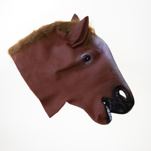 Маска латексна Кінь (коричнева)