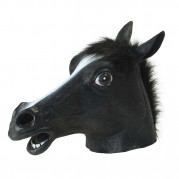 Маска латексна Кінь (чорна)