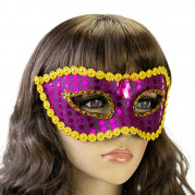 Венеціанська маска Ілюзія (фуксія)