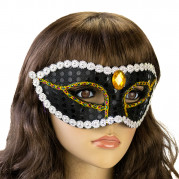 Венеціанська маска Ілюзія (чорна)