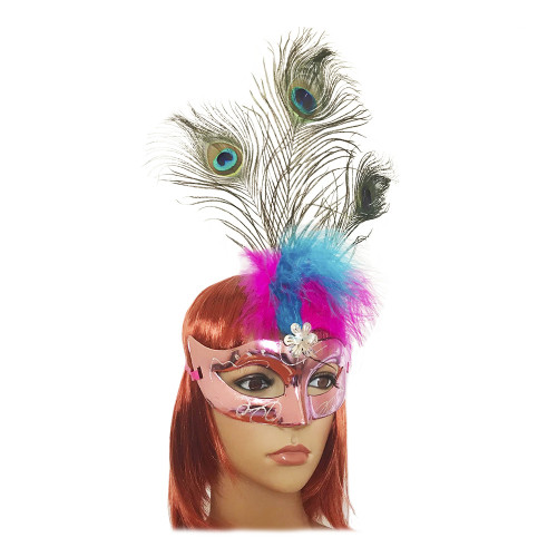 Венецианская маска Дива (розовая)