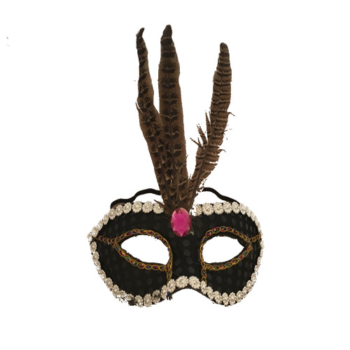 Венеціанська маска Фантазія (чорна)