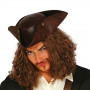 Капелюх Пірата трикутник із заклепками ( коричневий , шкіряний)