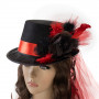 Капелюх Стімпанк Леді Роузвуд 13299 (червоний)