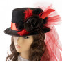 Капелюх Стімпанк Леді Роузвуд 13299 (червоний)