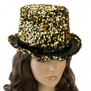Карнавальная шляпа Блеск ретро с пайетками (золотая)