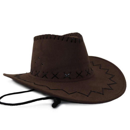 Шляпа Ковбоя замша (коричневая)