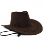 Шляпа Ковбоя замша (коричневая)