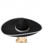 Шляпа Сомбреро Мариачи (черная с серебром)