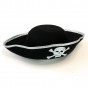 Шляпа Пирата фетр (черный с серебром)