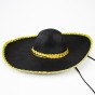 Шляпа Сомбреро Мариачи (черная с золотом)