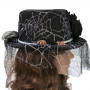 Капелюх Стімпанк Вікторіанська Готика (чорний з білим) 11473