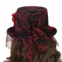 Шляпа Стимпанк Викторианская Готика черная с красным 11471