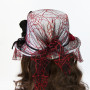Капелюх Стімпанк Вікторіанська Готика (білий з червоним) 11462