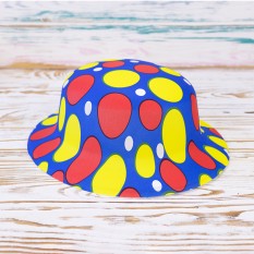 Шляпа детская Котелок пластиковая с принтом Абстракция 12661