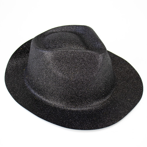 Шляпа детская Мафия блестящая (черная)