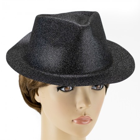 Капелюх дитячий Мафія блискуча (чорний)