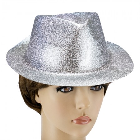 Капелюх дитячий Мафія блискуча (срібний)