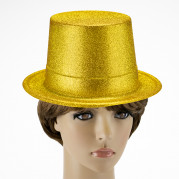Капелюх Циліндр блискучий (золотий)
