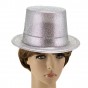 Капелюх Циліндр блискучий (срібний)