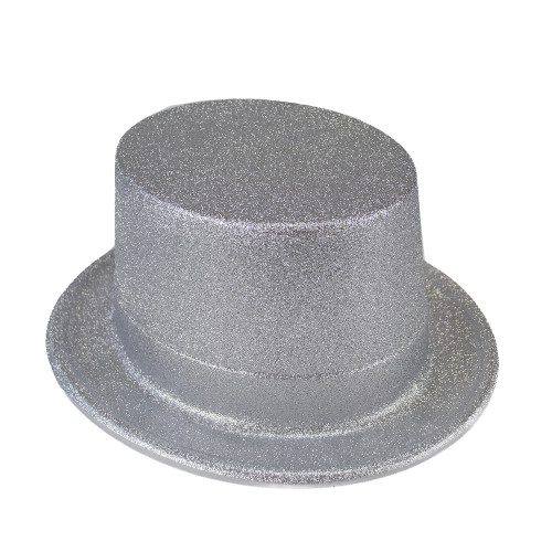 Капелюх Циліндр блискучий (срібний)
