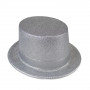 Капелюх Циліндр блискучий (срібний)