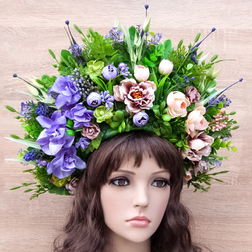 Український вінок високий на голову Радомира 11038