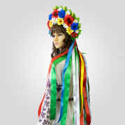 Український вінок високий зі стрічками на голову Мар'яна (р. 54-60) 13697