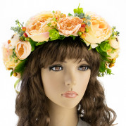 Украинский веночек объемный на голову Августа 13706