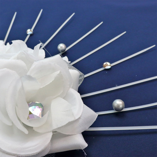 Украинский веночек корона с лучами 52500 с розами (белая)