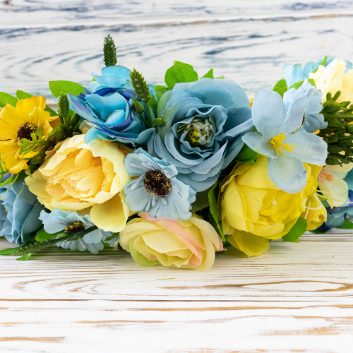 Украинский веночек объемный на голову Анисия 13131