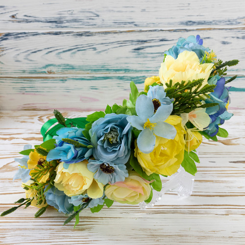 Украинский веночек объемный на голову Анисия 13131