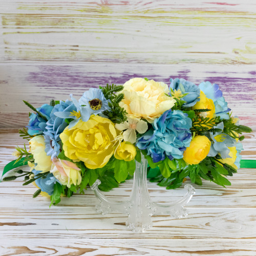 Украинский веночек объемный на голову Анисия 13131