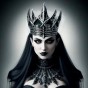 Корона Косплей Готична Ворон (срібло антик)