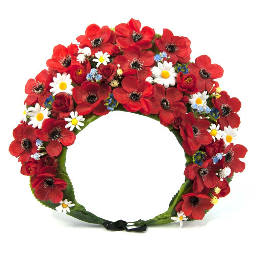 Український вінок високий на голову Богуміла 11032