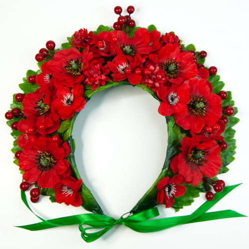 Український вінок високий на голову Стефанія 9352