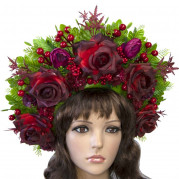 Український вінок високий на голову Ведана 11034