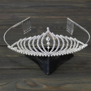 Діадема зі стразами металева 13836