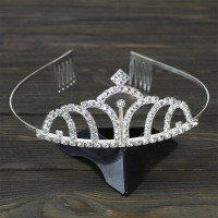 Диадема со стразами металлическая 13837