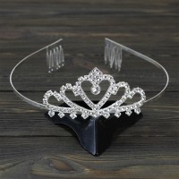 Діадема зі стразами металева 13839