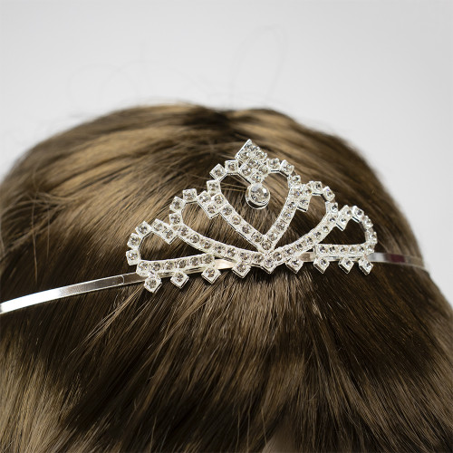 Діадема зі стразами металева 13839