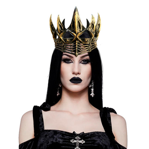 Корона Косплей Готична Ворон (золото антик)