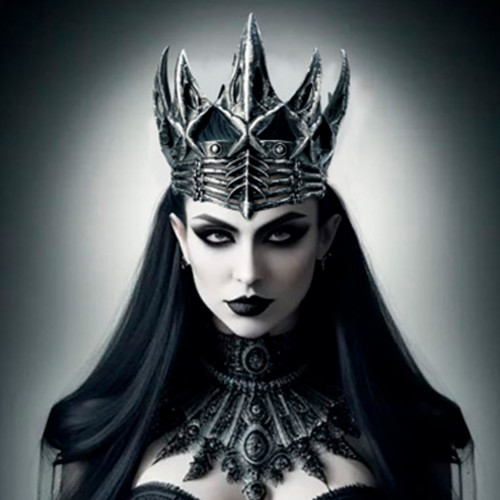 Корона Косплей Готична Ворон (срібло антик)