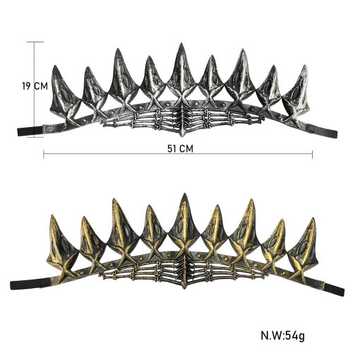 Корона Косплей Готична Ворон (срібло антик)