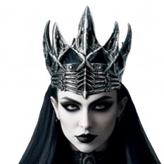 Корона Косплей Готична Ворон (срібло антик)