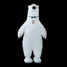 Надувний костюм Білий Ведмідь