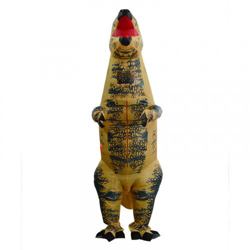 Надувний костюм Динозавр (коричневий)