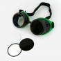 Окуляри Стимпанк Гогли Авіатори (чорні із зеленим) XP303